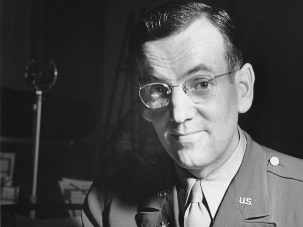 Glenn Miller wearing an American military uniform.