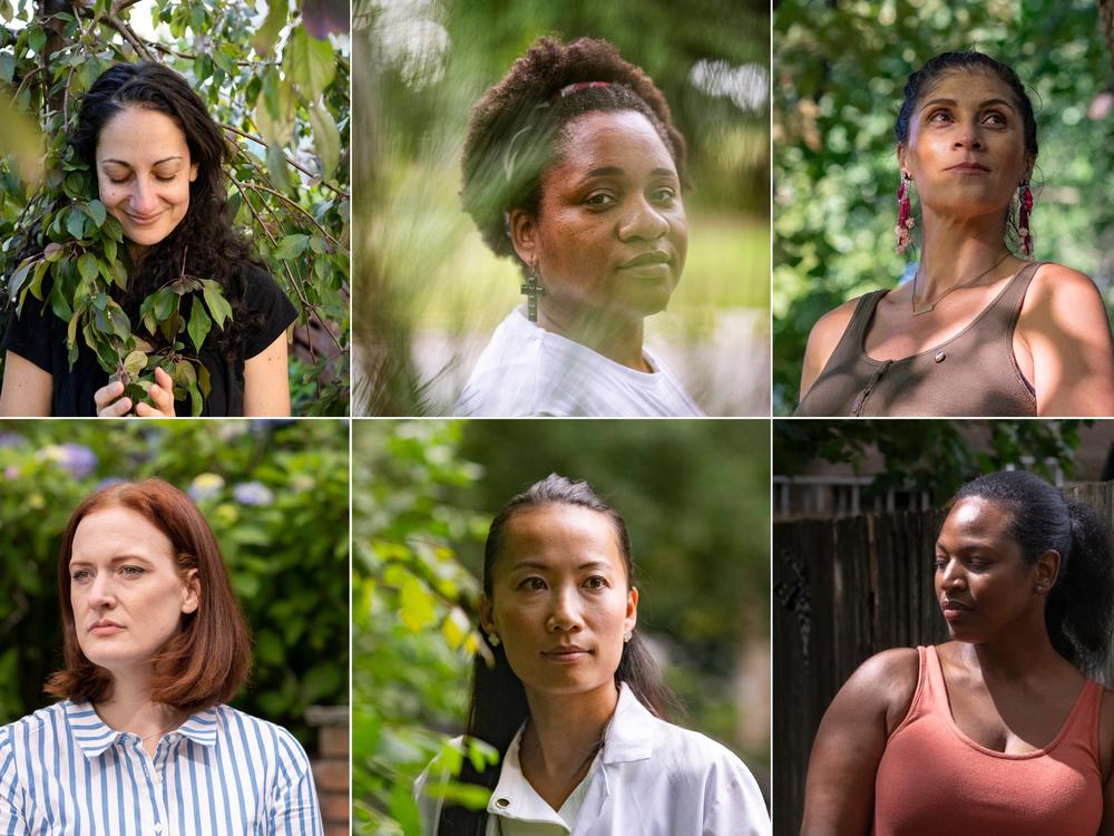 Clockwise, from top left: Laura Forer, Michelle Alette, Domenique Rice, Jen Loga, Dr. Patty Ng and Marise Angibeau-Gray