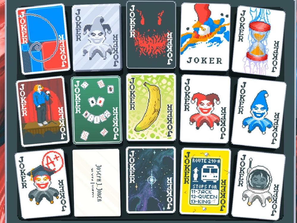 Just a sampling of the many Jokers of Balatro, winner of three prizes at The Game Awards.