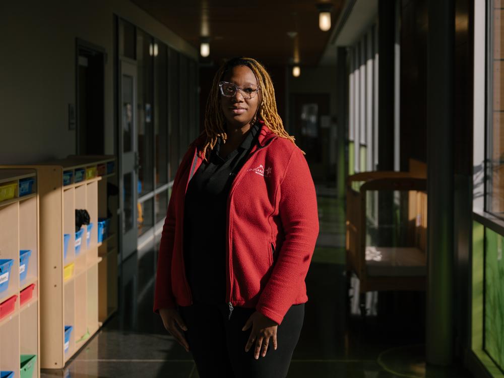 Boniece Gillis, an assistant teacher at Educare DC in Washington, D.C., says the wage bump she receives through the Early Childhood Educator Pay Equity Fund has kept her on the job.