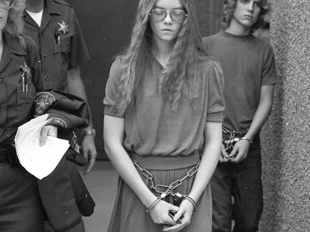 Teenager Brenda Spencer leaves court in Santa Ana, Calif., in 1979 after pleading guilty to two counts of murder in the attack on a San Diego school in which two adults were killed earlier that year.