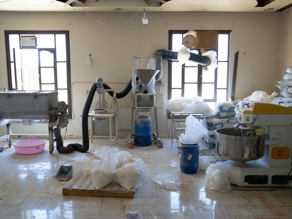 A building where Captagon was being made before the Assad regime fell.