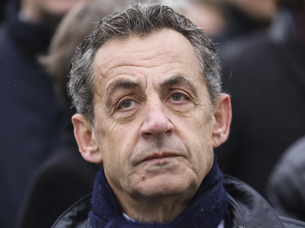 In this Nov. 11, 2019 file photo, French former president Nicolas Sarkozy attends a ceremony at the Arc de Triomphe in Paris.