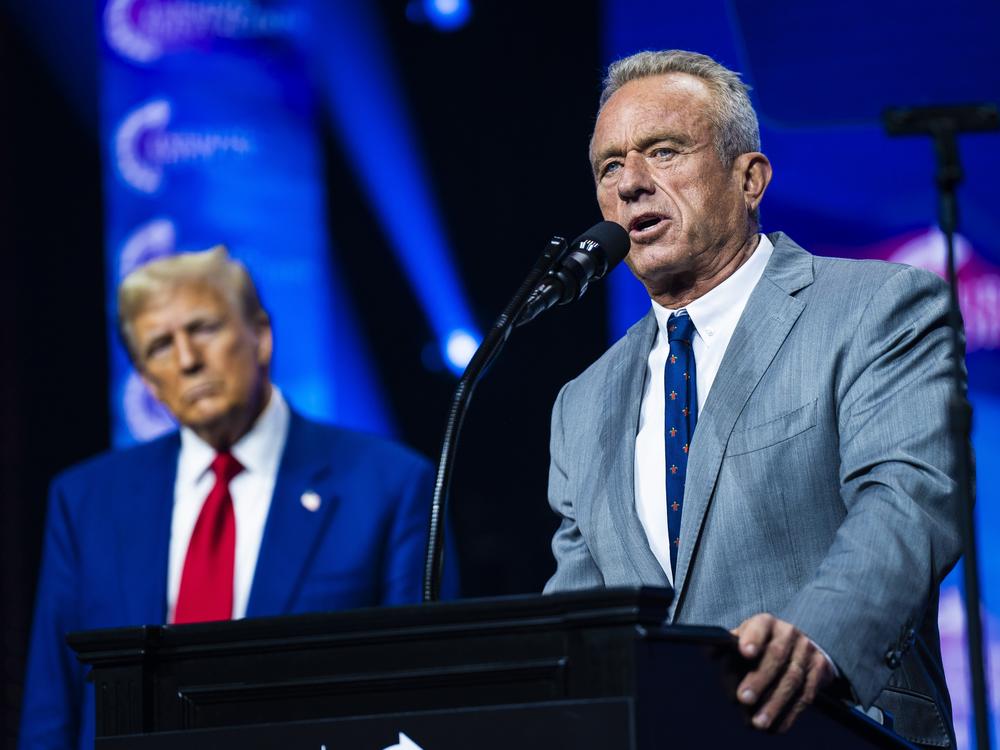 Anti-vaccine activist Robert F. Kennedy Jr. spoke at a rally in Georgia on Oct 23. He is President-elect Donald Trump's choice to become Secretary of the Department of Health and Human Services. On Dec. 6, 2021, Kennedy spoke at a Louisiana committee hearing and presented false claims about the safety of COVID vaccines. He sat beside then-Attorney General Jeff Landry.