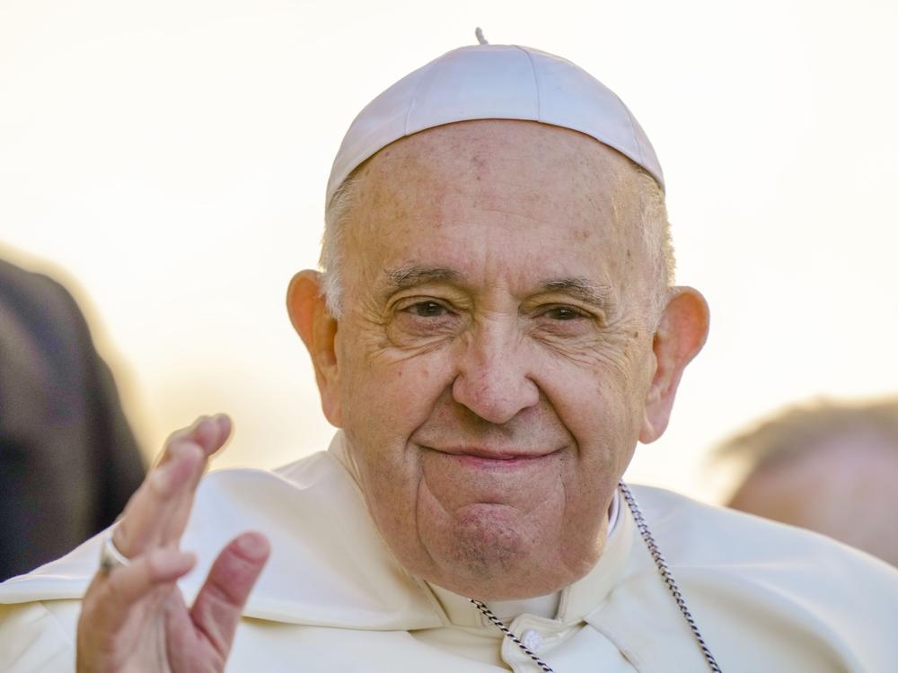 Pope Francis arrives for his weekly general audience in St. Peter's Square at the Vatican.