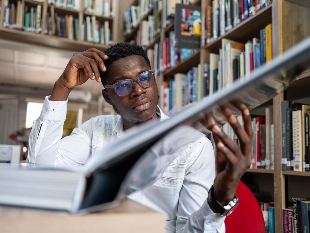 George Koranteng is an up-and-coming Ghanaian photographer who likes to spend time perusing the photobooks in the Dikan Center's collection.