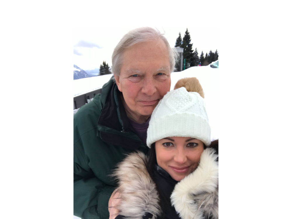 Windsor Johnston and her husband, Bob Edwards, in Switzerland during Christmas of 2017.