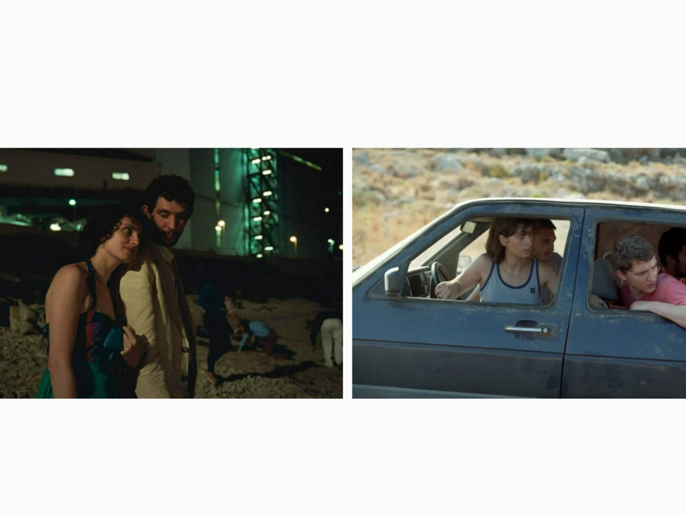 Carol Duarte and Josh O'Connor in <em>La Chimera</em>. Aliocha Schneider (in pink) stars in <em>Music</em>.