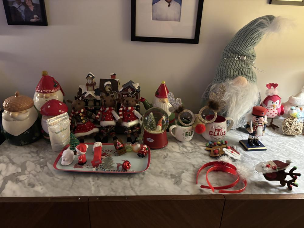 Christmas decorations are also part of the family celebrations.