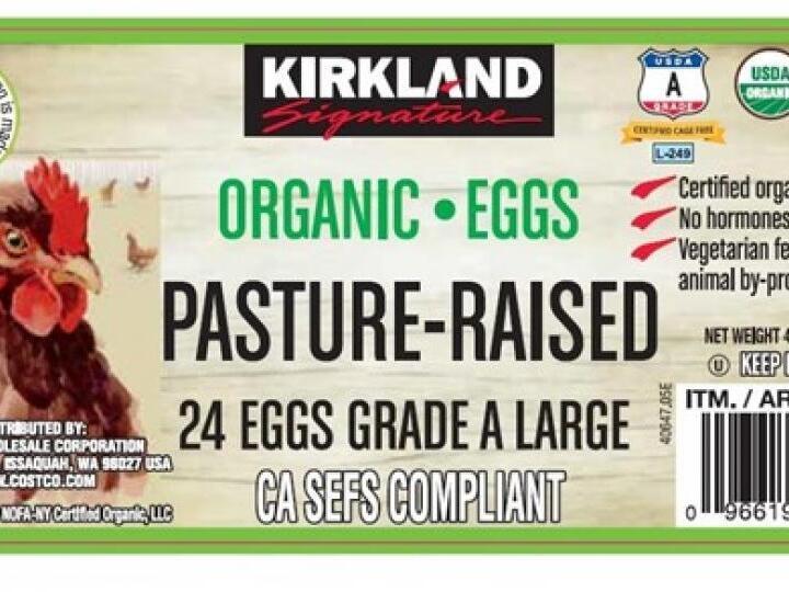 The FDA says that people who bought 24-count packages of organic pasture-raised eggs with UPC 9661910680 under the Kirkland Signature  brand — and also bearing the Julian code 327 and a use-by date of Jan 5, 2025 — should bring the products back to Costco or discard them.