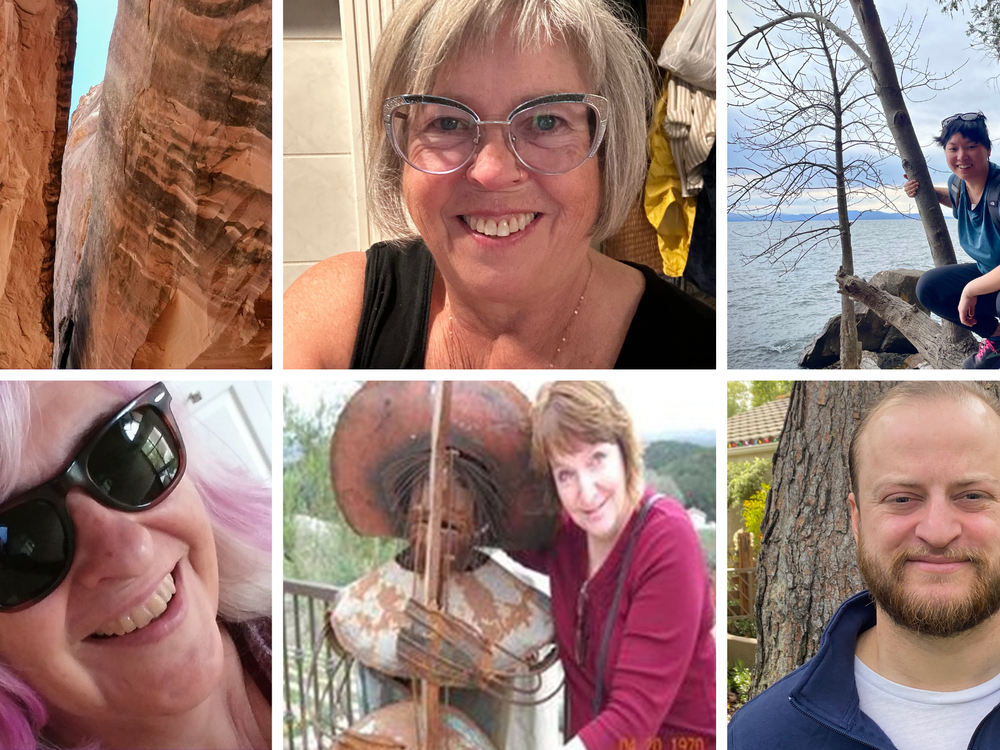 Top row (left to right): Carisa Sanders, Margi Peterson, Rae Earley. Bottom row (left to right): Amelia Grant, Martha Antolik, Benjamin Gregg.