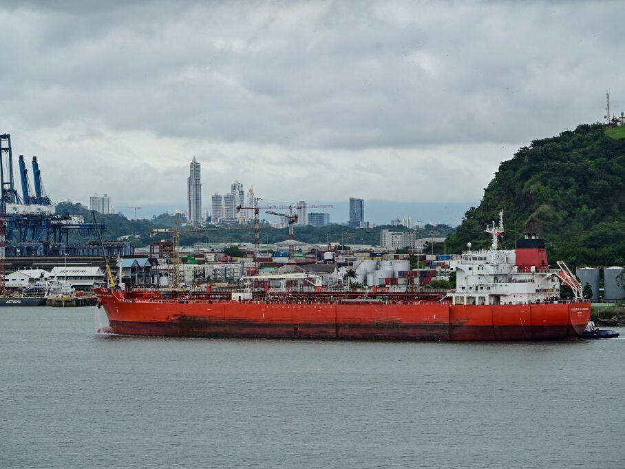 A tanker ship enters the Panama Canal on Oct. 25, 2024. President-elect Donald Trump raised the idea that the U.S. should reclaim ownership of the canal.