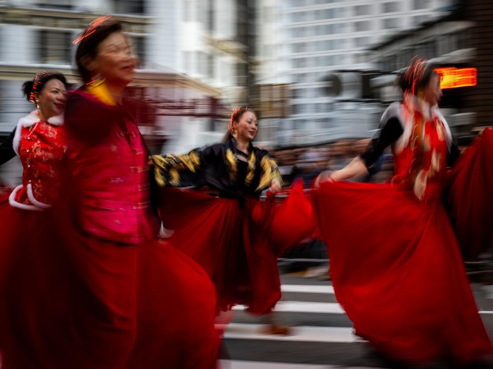 Dancers perform at the Chinese New Year Parade in San Francisco on Feb. 24. Full story <a href=