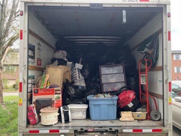 Items removed by nonprofit Fight the Blight from a home in Greensburg, Pennsylvania. The homeowner decided to clear out their home after attending Fight the Blight's workshop.