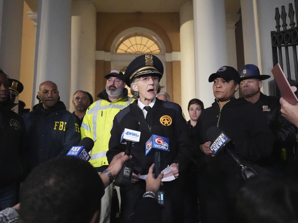 Superintendent of Police for the New Orleans Police Department Anne Kirkpatrick makes a statement after a vehicle drove into a crowd on New Orleans' Canal and Bourbon Street.