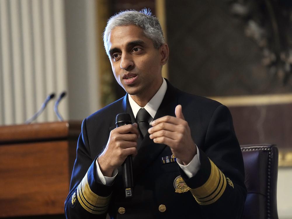 Surgeon General Dr. Vivek Murthy speaks during an event on the White House in April. The nation's top doctor has issued an advisory about the public health risks of widespread gun violence.