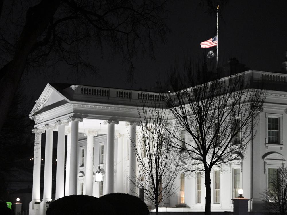 On Friday, President Biden will award the United States' highest military decoration, the Medal of Honor, to service members who displayed exceptional valor in combat. Here, the U.S. flag flies at half-staff above the White House following the death of former President Jimmy Carter on Dec. 29.