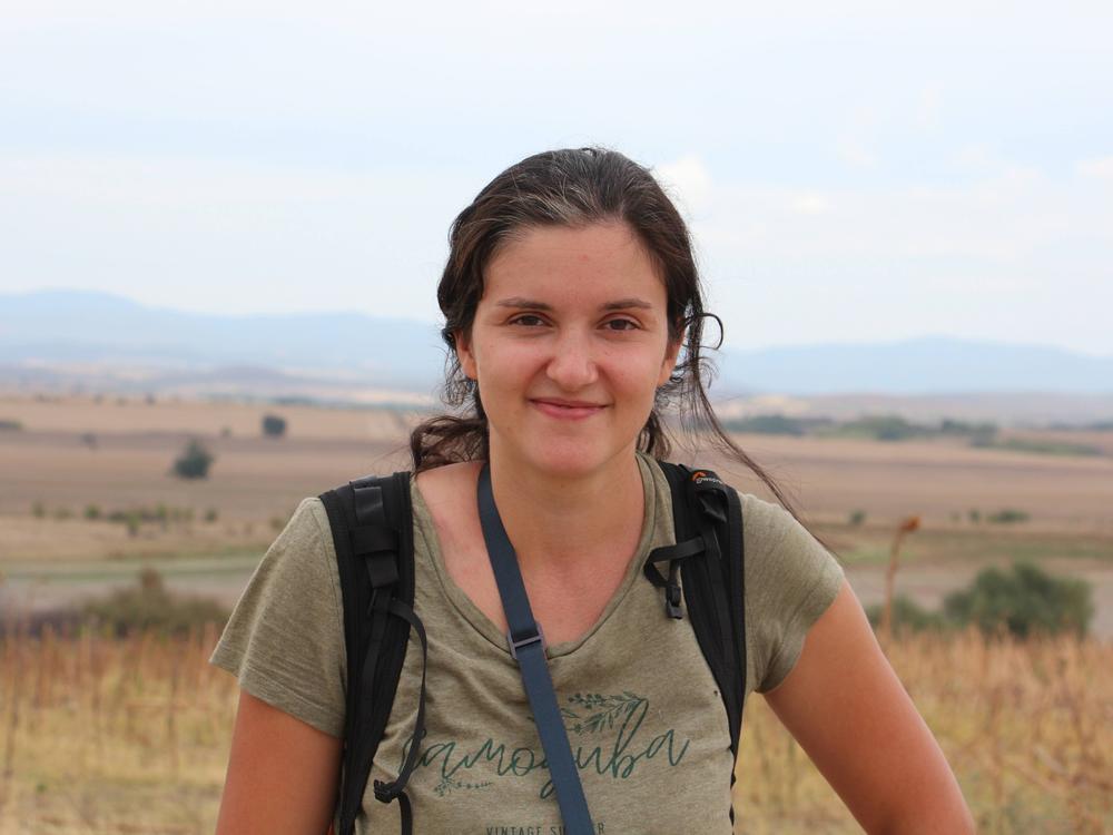 Ecologist Gergana Daskalova outside the village of Tyurkmen, Bulgaria.
