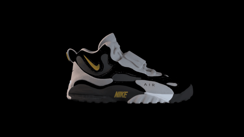 An animation of the type of shoe worn by the suspect who planted the pipe bombs.