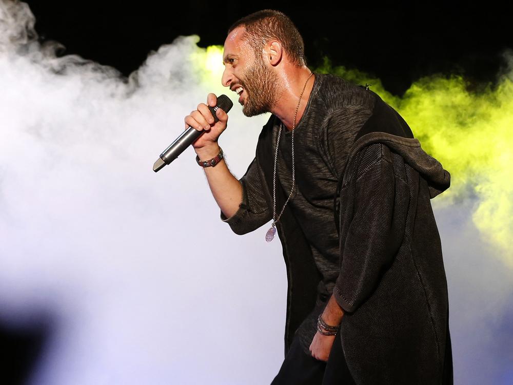 Palestinian artist Tamer Nafar performs during a festival in<strong> </strong>the town of Sakhnin in northern Israel on Oct. 23, 2016.
