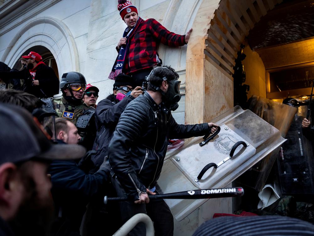 Trump supporters clash with police and security forces as people try to storm the U.S. Capitol on Jan. 6, 2021 in Washington, D.C.