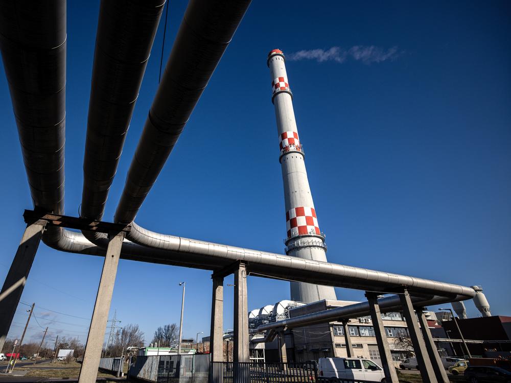 A chimney and pipes of the BKM Nonprofit Fotav Zrt power plant in Budapest, Hungary, on Jan. 3. The subzero temperatures coincide with the end of the Russia-Ukraine pipeline transit deal, leaving the region without a key source of gas supply.