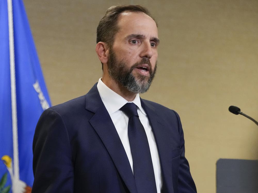 Special counsel Jack Smith, speaking about an indictment of Donald Trump on Aug. 1, 2023, at a Department of Justice office in Washington.