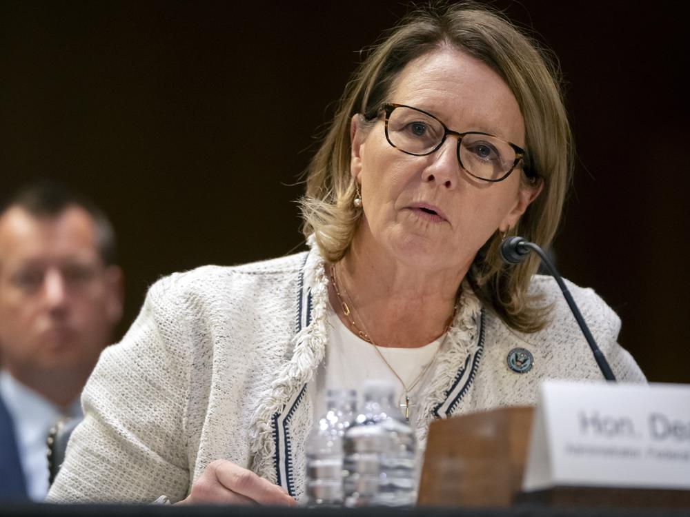 FEMA administrator Deanne Criswell appears before the Senate Appropriations Committee in November. Criswell says more than 24,000 people have already applied for assistance in California as a result of the L.A. wildfires.