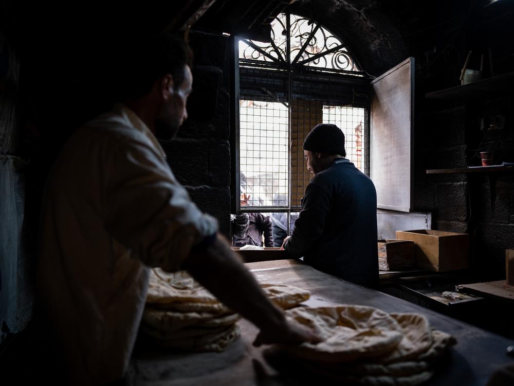 A bakery in the Syrian capital of Damascus. Russia, a close ally of the former Assad regime, used to supply Syria's flour. Russia halted those supplies after the new government took power, ostensibly over concerns about payment. For the moment, Ukraine has stepped up to provide flour.
