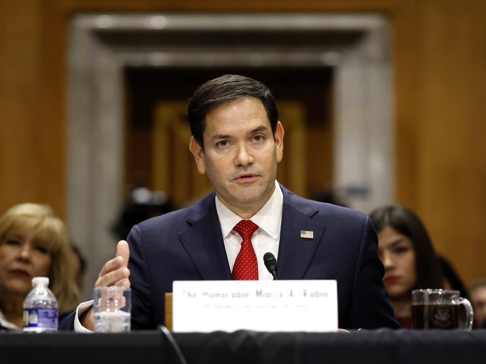 U.S. President-elect Donald Trump's nominee for Secretary of State, Sen. Marco Rubio (R-FL) testifies during his Senate Foreign Relations confirmation hearing at Dirksen Senate Office Building on Jan. 15.