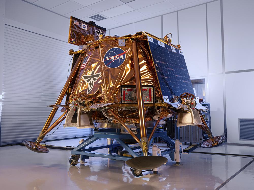 This photo provided by Firefly Aerospace in January 2025 shows the Blue Ghost lunar lander in a clean room.