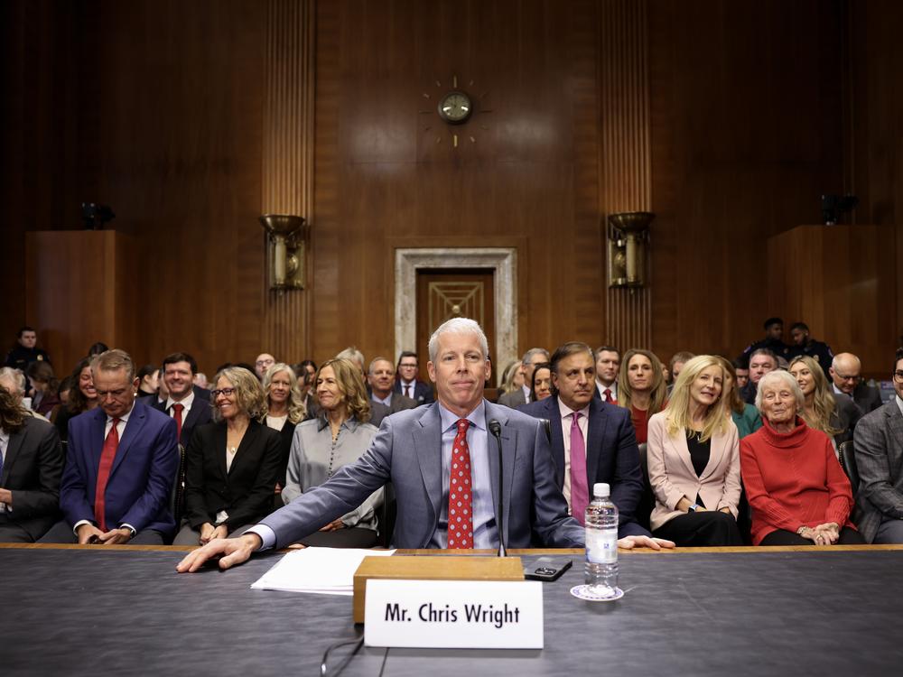 U.S. President-elect Donald Trump's nominee for Secretary of Energy Chris Wright testifies during his Senate Energy and Natural Resources confirmation hearing on Capitol Hill.