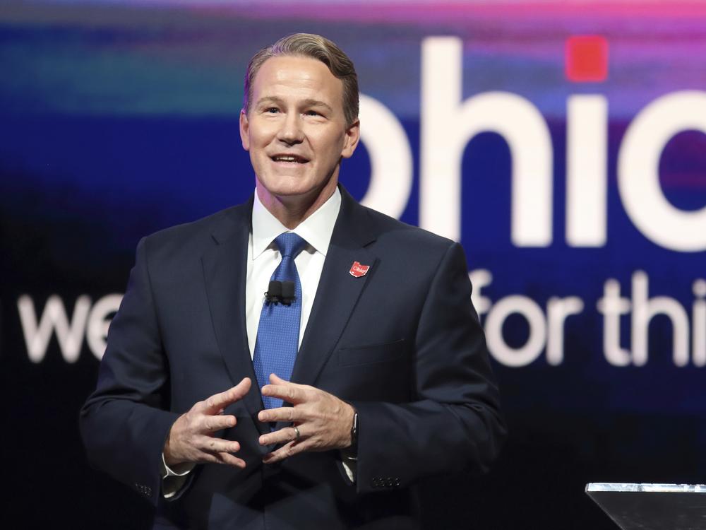 Ohio Lieutenant Governor Jon Husted speaks during a news conference, Jan. 21, 2022, in Newark, Ohio.