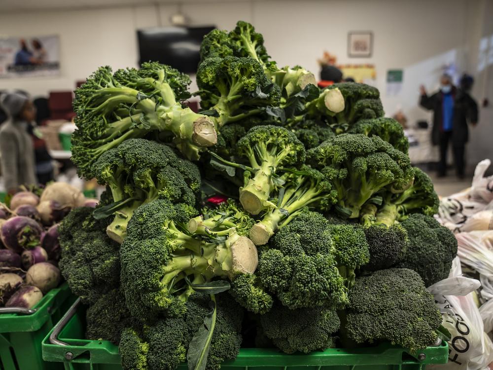 Broccoli and other fresh vegetables are among what's offered at the pantry.