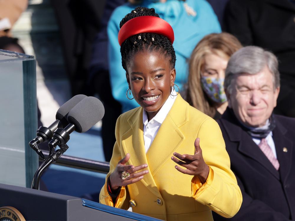 Youth Poet Laureate Amanda Gorman speaks during the inauguration of U.S. President Joe Biden on the West Front of the U.S. Capitol on Jan. 20, 2021, in Washington, D.C.