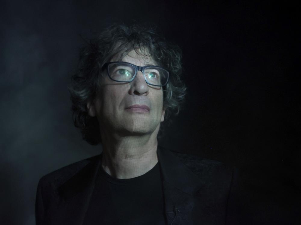 Author Neil Gaiman at an event for Audible celebrating <em>The Sandman: Act III</em> in 2022.