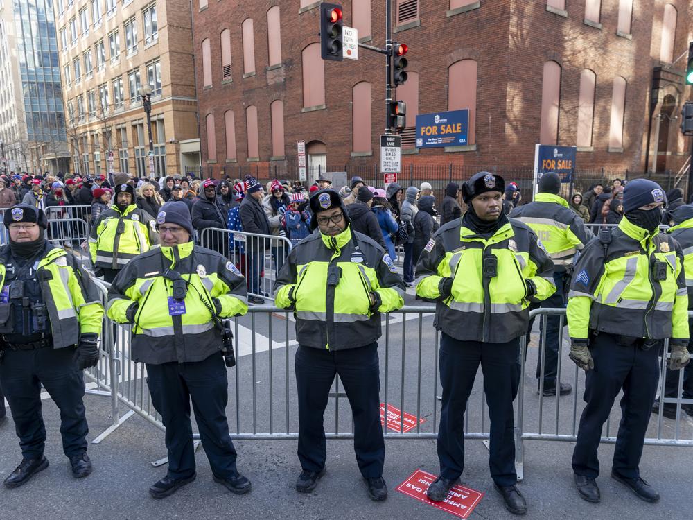 Police and other security were out in force downtown near the Capital One Arena.