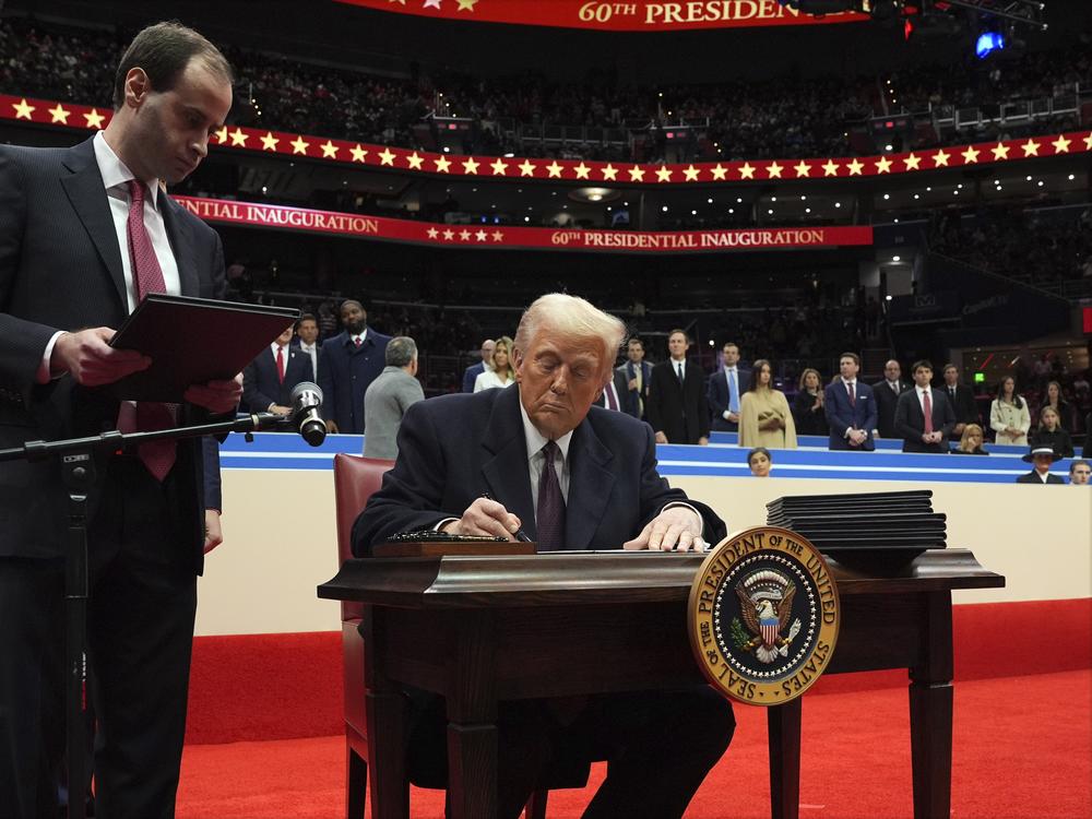 President Trump signed a slew of executive orders Monday after his inauguration, including an order to begin the process of withdrawing the U.S. from the Paris climate agreement.