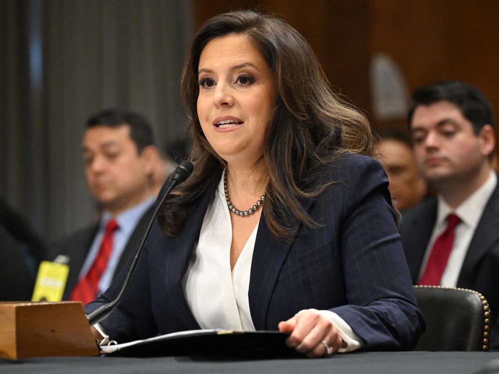 Rep. Elise Stefanik, Republican from New York, testifies on Jan. 21 before the Senate Foreign Relations Committee on her nomination to be ambassador to the United Nations.