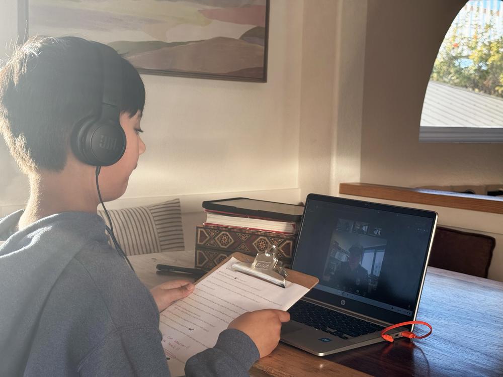 <em>Cian Lawlor, 11, interviews his dad, Shane Lawlor, over Zoom. Cian is a budding journalist and member of his school's broadcasting club, MagTV. He came up with his own questions for this interview.</em>