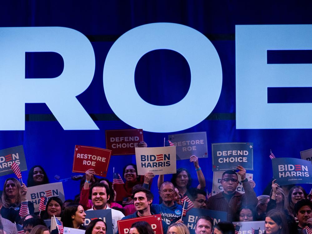 A website created by the Biden administration just after the Supreme Court overturned Roe v. Wade has been shut down by the Trump administration. A Biden-Harris campaign rally in January 2024 is pictured.