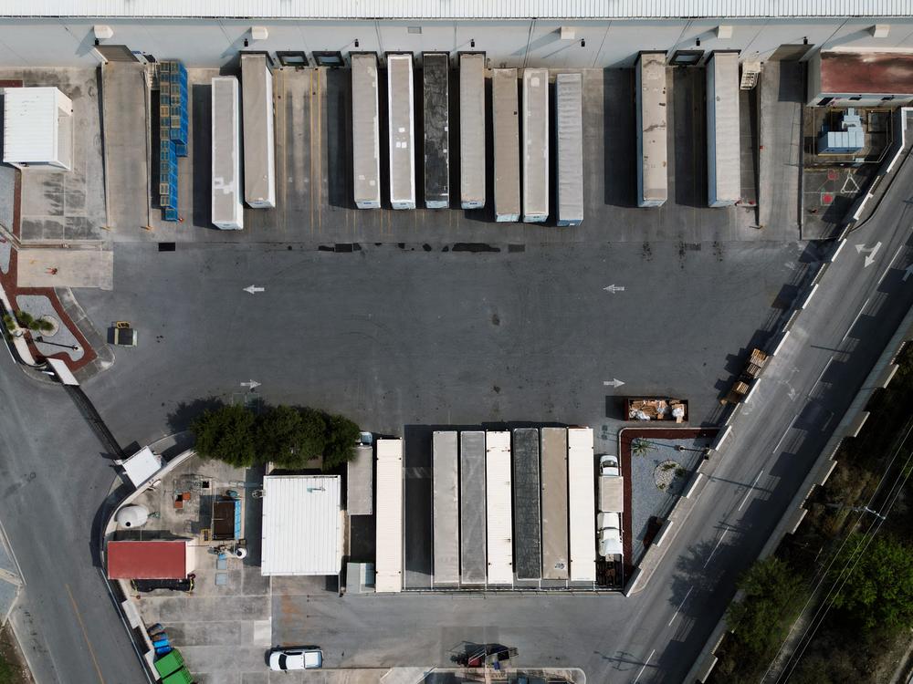 Aerial view of an automobile body parts supplier in Apodaca in Mexico's Nuevo Leon state on May 1, 2024.