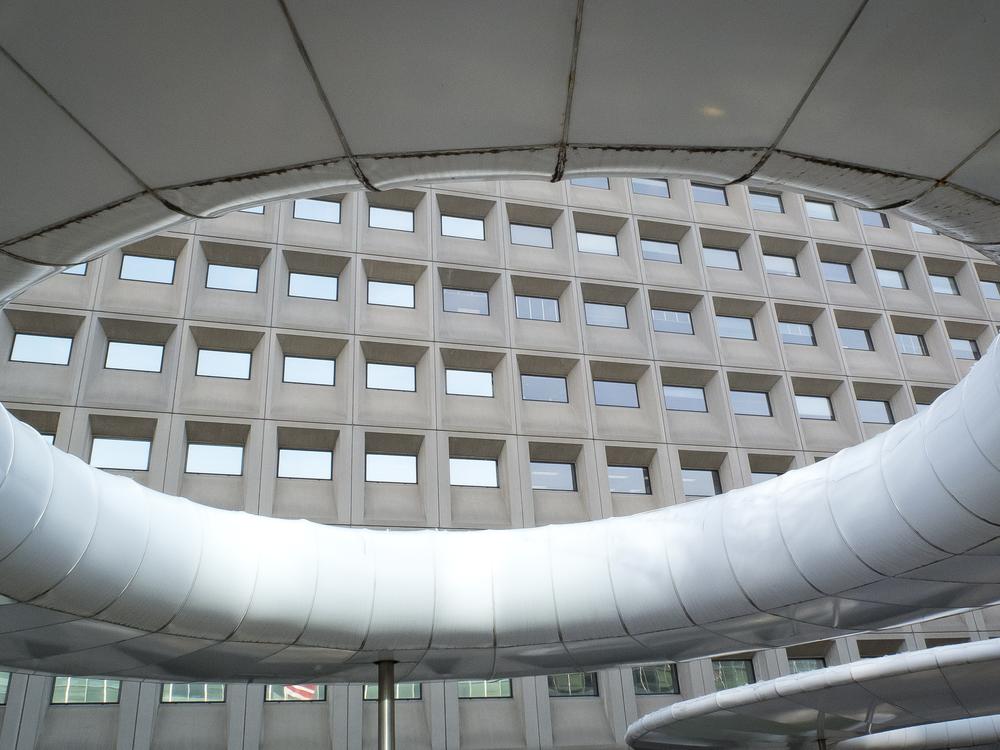 An architectural detail of the The Robert C. Weaver Federal Building, photographed in Washington, D.C., in 2014.