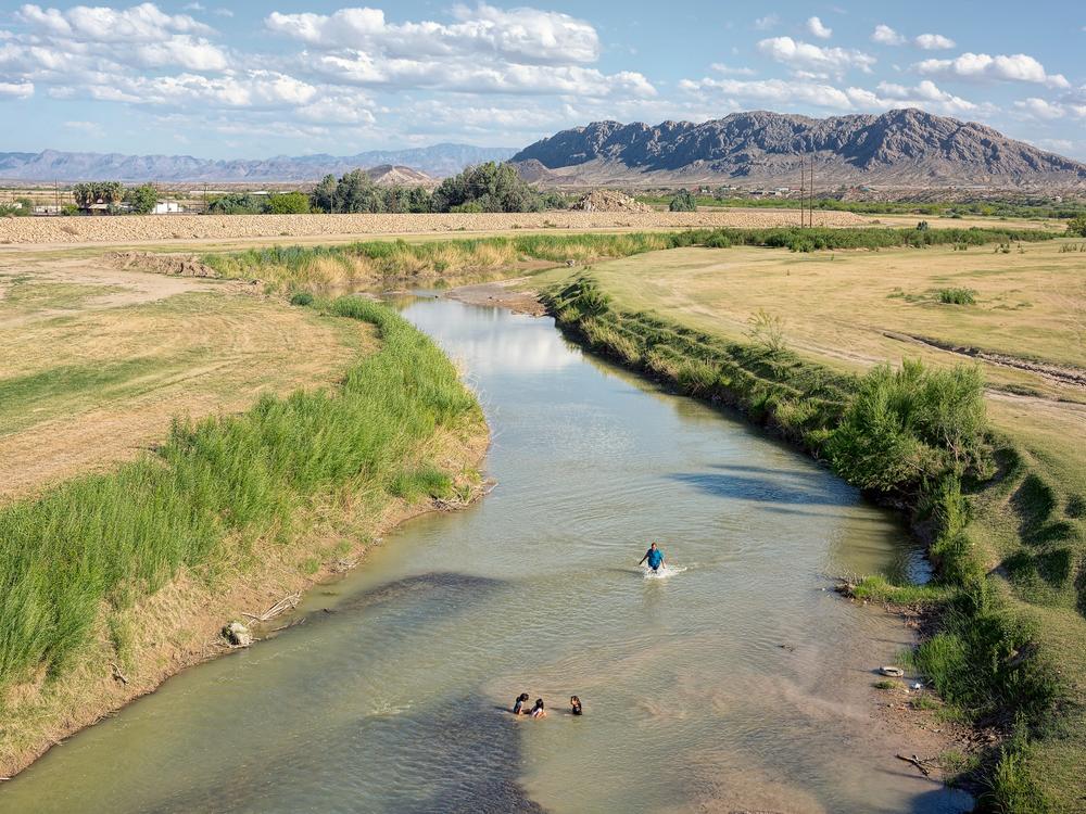 The Rio Grande remains a playground for children and adults as they relish in the cool waters at the border of Presidio and Ojinaga.