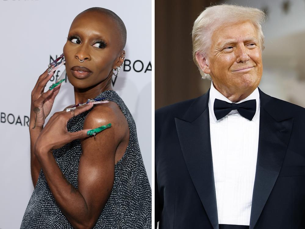 Cynthia Erivo, Donald Trump, Ariana Grande.