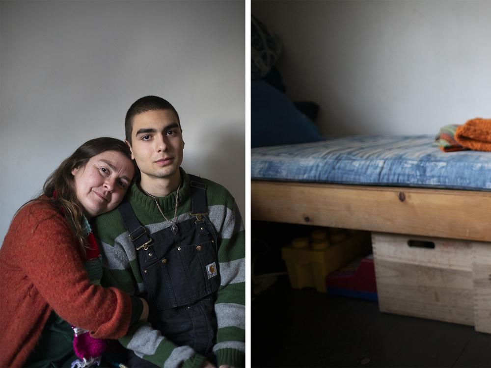Having spent the holidays in Oregon, Yoëlle and Pedro had bags half-packed with winter clothing. So, in fleeing the fire, they each ended up with an odd assortment of clothes. Already in the unpacked suitcases was a treasured scarf Yoëlle's students made for her. 
