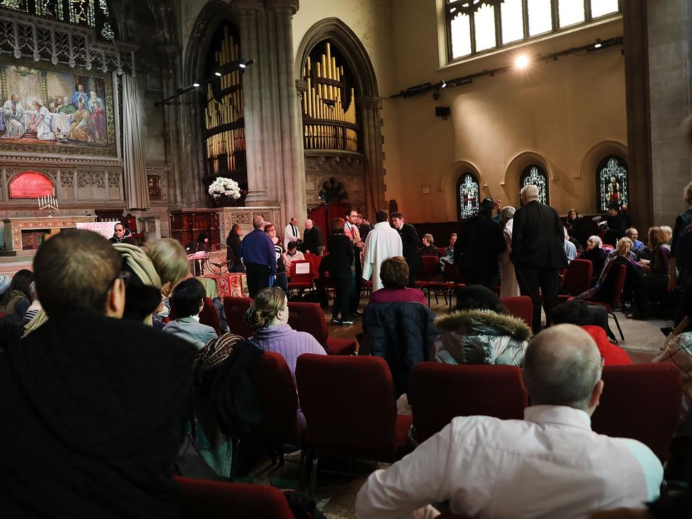 2018:  Members of the New Sanctuary Coalition hold a vigil and procession for Aura Hernandez, a mother from Guatemala taking sanctuary in a church in New York City.  In 2022, Hernandez was <a href=