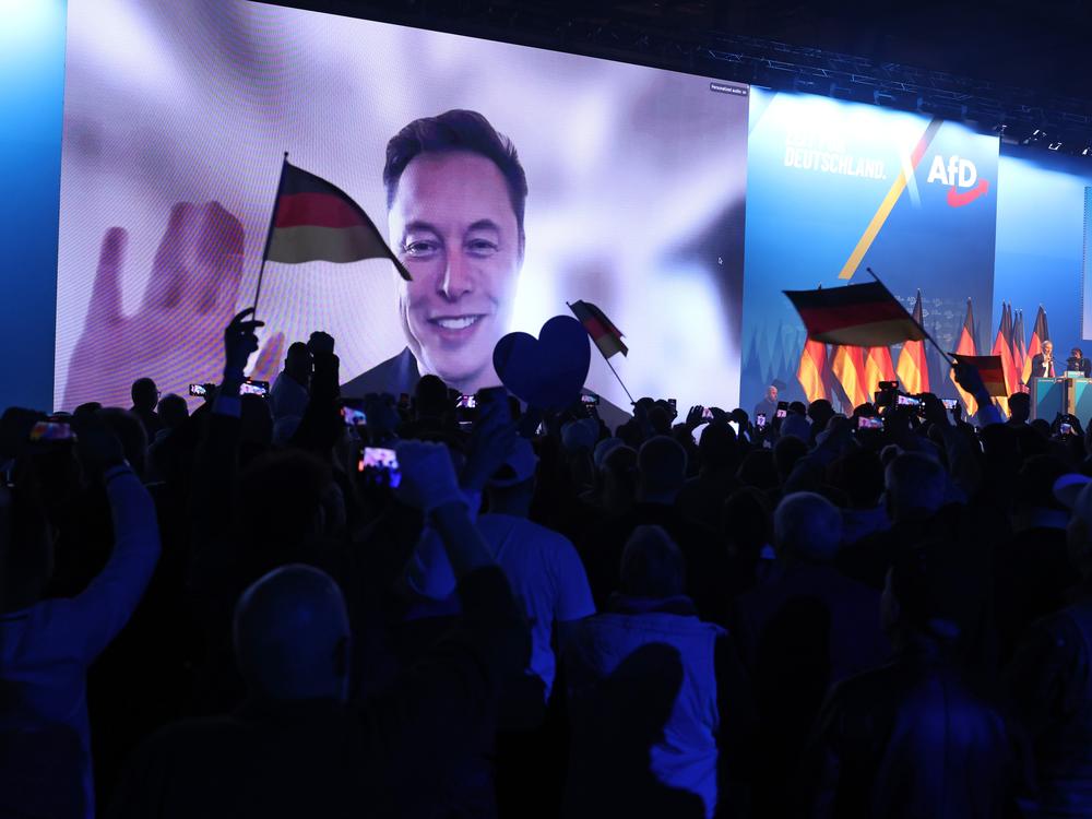 Elon Musk made a surprise virtual appearance at a campaign rally for the far-right Alternative for Germany (AfD) political party in Halle, Germany, on Saturday.