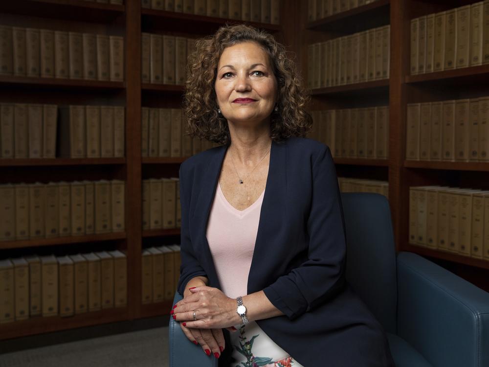 Jennifer Abruzzo, general counsel for the National Labor Relations Board, sits at agency headquarters in Washington, D.C., on Monday, June 13, 2022.