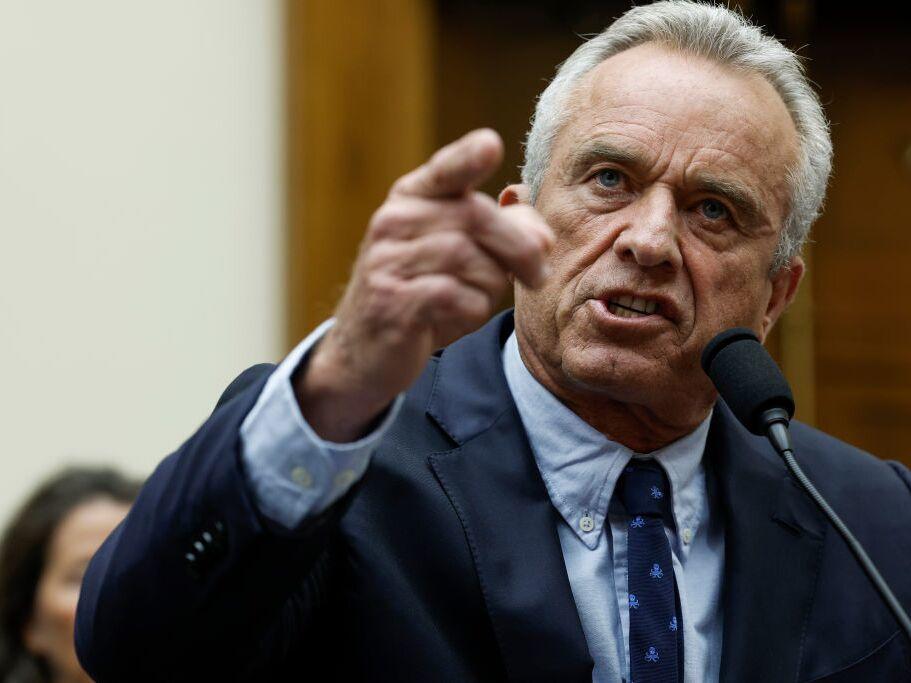 Robert F. Kennedy Jr. spoke during a hearing with the House Judiciary  Subcommittee on the Weaponization of the Federal Government on Capitol Hill on July 20, 2023 in Washington, DC.